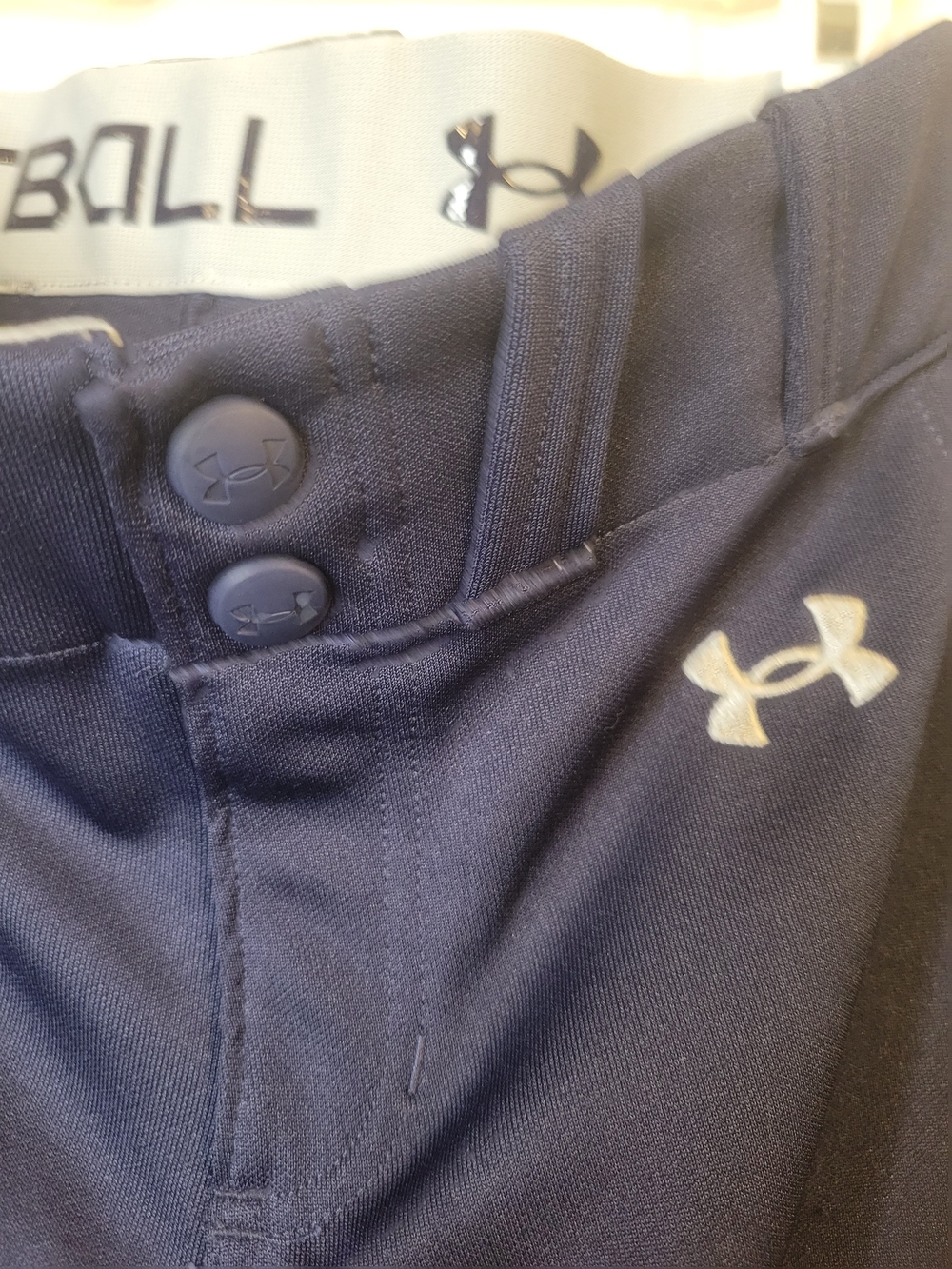 Under Armour Kids' Navy Performance Baseball Pants - Picture 7 of 10